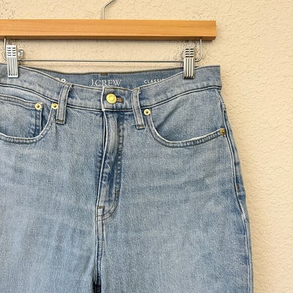 J. CREW Classic Straight Jeans Blue Denim High Rise Stretch Y2K Work - Picture 4 of 15